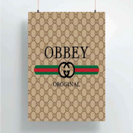 Onyourcases Obey Gucci Original Custom Poster Silk Poster Wall Decor Home Decoration Wall Art Satin Silky Decorative Wallpaper Personalized Wall Hanging 20x14 Inch 24x35 Inch Poster