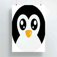 Onyourcases penguin face Custom Poster Silk Poster Wall Decor Home Decoration Wall Art Satin Silky Decorative Wallpaper Personalized Wall Hanging 20x14 Inch 24x35 Inch Poster