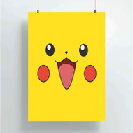Onyourcases Pikachu Pokemon Custom Poster Silk Poster Wall Decor Home Decoration Wall Art Satin Silky Decorative Wallpaper Personalized Wall Hanging 20x14 Inch 24x35 Inch Poster