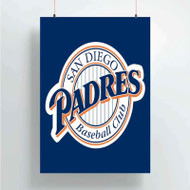 Onyourcases San Diego Padres MLB Custom Poster Silk Poster Wall Decor Home Decoration Wall Art Satin Silky Decorative Wallpaper Personalized Wall Hanging 20x14 Inch 24x35 Inch Poster