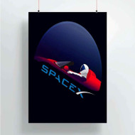 Onyourcases Spacex Starman Custom Poster Silk Poster Wall Decor Home Decoration Wall Art Satin Silky Decorative Wallpaper Personalized Wall Hanging 20x14 Inch 24x35 Inch Poster