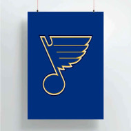 Onyourcases St Louis Blues NHL Custom Poster Silk Poster Wall Decor Home Decoration Wall Art Satin Silky Decorative Wallpaper Personalized Wall Hanging 20x14 Inch 24x35 Inch Poster