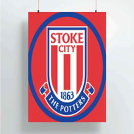 Onyourcases Stoke City FC Custom Poster Silk Poster Wall Decor Home Decoration Wall Art Satin Silky Decorative Wallpaper Personalized Wall Hanging 20x14 Inch 24x35 Inch Poster