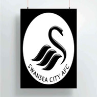 Onyourcases Swansea City FC Custom Poster Silk Poster Wall Decor Home Decoration Wall Art Satin Silky Decorative Wallpaper Personalized Wall Hanging 20x14 Inch 24x35 Inch Poster