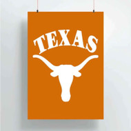 Onyourcases Texas Longhorns Custom Poster Silk Poster Wall Decor Home Decoration Wall Art Satin Silky Decorative Wallpaper Personalized Wall Hanging 20x14 Inch 24x35 Inch Poster