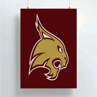 Onyourcases Texas State Bobcats Custom Poster Silk Poster Wall Decor Home Decoration Wall Art Satin Silky Decorative Wallpaper Personalized Wall Hanging 20x14 Inch 24x35 Inch Poster