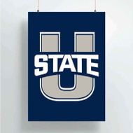 Onyourcases Utah State Aggies Custom Poster Silk Poster Wall Decor Home Decoration Wall Art Satin Silky Decorative Wallpaper Personalized Wall Hanging 20x14 Inch 24x35 Inch Poster