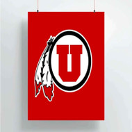 Onyourcases Utah Utes Custom Poster Silk Poster Wall Decor Home Decoration Wall Art Satin Silky Decorative Wallpaper Personalized Wall Hanging 20x14 Inch 24x35 Inch Poster