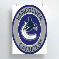 Onyourcases Vancouver Canucks NHL Custom Poster Silk Poster Wall Decor Home Decoration Wall Art Satin Silky Decorative Wallpaper Personalized Wall Hanging 20x14 Inch 24x35 Inch Poster