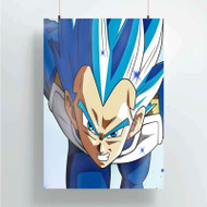 Onyourcases Vegeta Super Saiyan Blue Mastered Art Custom Poster Silk Poster Wall Decor Home Decoration Wall Art Satin Silky Decorative Wallpaper Personalized Wall Hanging 20x14 Inch 24x35 Inch Poster