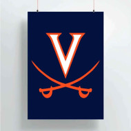 Onyourcases Virginia Cavaliers Art Custom Poster Silk Poster Wall Decor Home Decoration Wall Art Satin Silky Decorative Wallpaper Personalized Wall Hanging 20x14 Inch 24x35 Inch Poster