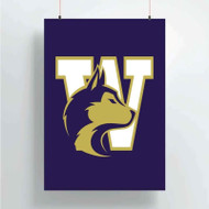 Onyourcases Washington Huskies Custom Poster Silk Poster Wall Decor Home Decoration Wall Art Satin Silky Decorative Wallpaper Personalized Wall Hanging 20x14 Inch 24x35 Inch Poster