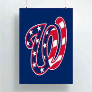 Onyourcases Washington Nationals MLB Custom Poster Silk Poster Wall Decor Home Decoration Wall Art Satin Silky Decorative Wallpaper Personalized Wall Hanging 20x14 Inch 24x35 Inch Poster