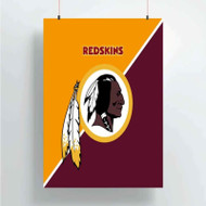 Onyourcases Washington Redskins NFL Custom Poster Silk Poster Wall Decor Home Decoration Wall Art Satin Silky Decorative Wallpaper Personalized Wall Hanging 20x14 Inch 24x35 Inch Poster