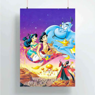 Onyourcases Aladdin Disney Custom Poster New Silk Poster Wall Decor Home Decoration Wall Art Satin Silky Decorative Wallpaper Personalized Wall Hanging 20x14 Inch 24x35 Inch Poster