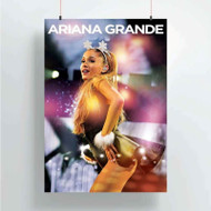 Onyourcases Ariana Grande Custom Poster New Silk Poster Wall Decor Home Decoration Wall Art Satin Silky Decorative Wallpaper Personalized Wall Hanging 20x14 Inch 24x35 Inch Poster