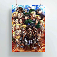 Onyourcases Attack on Titan Shingeki no Kyojin Characters Custom Poster New Silk Poster Wall Decor Home Decoration Wall Art Satin Silky Decorative Wallpaper Personalized Wall Hanging 20x14 Inch 24x35 Inch Poster
