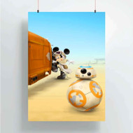 Onyourcases BB8 and Minnie Mouse Star Wars The Force Awakens Custom Poster New Silk Poster Wall Decor Home Decoration Wall Art Satin Silky Decorative Wallpaper Personalized Wall Hanging 20x14 Inch 24x35 Inch Poster