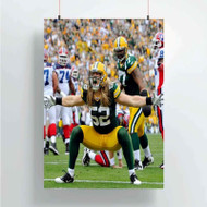 Onyourcases Clay Matthews Green Bay Packers NFL Custom Poster New Silk Poster Wall Decor Home Decoration Wall Art Satin Silky Decorative Wallpaper Personalized Wall Hanging 20x14 Inch 24x35 Inch Poster