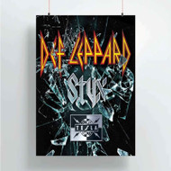 Onyourcases Def Leppard Broken Glass Tesla Custom Poster New Silk Poster Wall Decor Home Decoration Wall Art Satin Silky Decorative Wallpaper Personalized Wall Hanging 20x14 Inch 24x35 Inch Poster