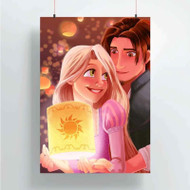 Onyourcases Disney Tangled Rapunzel and Flynn Custom Poster New Silk Poster Wall Decor Home Decoration Wall Art Satin Silky Decorative Wallpaper Personalized Wall Hanging 20x14 Inch 24x35 Inch Poster