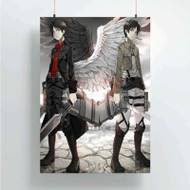 Onyourcases Eren Jaeger Attack on Titan Art Custom Poster New Silk Poster Wall Decor Home Decoration Wall Art Satin Silky Decorative Wallpaper Personalized Wall Hanging 20x14 Inch 24x35 Inch Poster