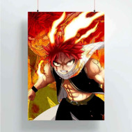Onyourcases Fairy Tail Natsu Dragneel Custom Poster New Silk Poster Wall Decor Home Decoration Wall Art Satin Silky Decorative Wallpaper Personalized Wall Hanging 20x14 Inch 24x35 Inch Poster