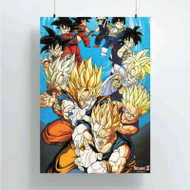 Onyourcases Goku and Gohan Super Saiyan Dragon Ball Z Custom Poster New Silk Poster Wall Decor Home Decoration Wall Art Satin Silky Decorative Wallpaper Personalized Wall Hanging 20x14 Inch 24x35 Inch Poster