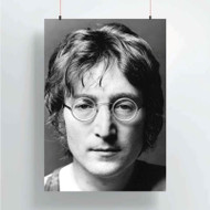 Onyourcases John Lennon Custom Poster New Silk Poster Wall Decor Home Decoration Wall Art Satin Silky Decorative Wallpaper Personalized Wall Hanging 20x14 Inch 24x35 Inch Poster
