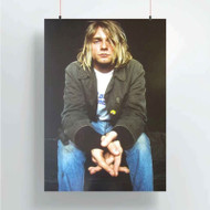 Onyourcases Kurt Cobain Nirvana Custom Poster New Silk Poster Wall Decor Home Decoration Wall Art Satin Silky Decorative Wallpaper Personalized Wall Hanging 20x14 Inch 24x35 Inch Poster