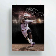 Onyourcases Lebron James Custom Poster New Silk Poster Wall Decor Home Decoration Wall Art Satin Silky Decorative Wallpaper Personalized Wall Hanging 20x14 Inch 24x35 Inch Poster