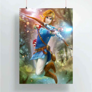 Onyourcases Link The Legend of Zelda Wii U Arrow Custom Poster New Silk Poster Wall Decor Home Decoration Wall Art Satin Silky Decorative Wallpaper Personalized Wall Hanging 20x14 Inch 24x35 Inch Poster