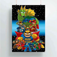 Onyourcases Megaman Custom Poster New Silk Poster Wall Decor Home Decoration Wall Art Satin Silky Decorative Wallpaper Personalized Wall Hanging 20x14 Inch 24x35 Inch Poster