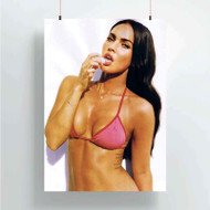 Onyourcases Megan Fox Custom Poster New Silk Poster Wall Decor Home Decoration Wall Art Satin Silky Decorative Wallpaper Personalized Wall Hanging 20x14 Inch 24x35 Inch Poster