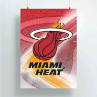 Onyourcases Miami Heat Basket NBA Custom Poster New Silk Poster Wall Decor Home Decoration Wall Art Satin Silky Decorative Wallpaper Personalized Wall Hanging 20x14 Inch 24x35 Inch Poster