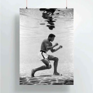 Onyourcases Muhammad Ali Underwater Custom Poster New Silk Poster Wall Decor Home Decoration Wall Art Satin Silky Decorative Wallpaper Personalized Wall Hanging 20x14 Inch 24x35 Inch Poster