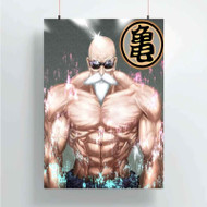 Onyourcases Muten Roshi Dragon Ball Z Custom Poster New Silk Poster Wall Decor Home Decoration Wall Art Satin Silky Decorative Wallpaper Personalized Wall Hanging 20x14 Inch 24x35 Inch Poster