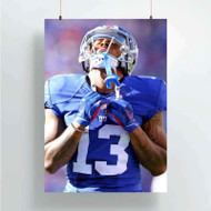 Onyourcases Odell Beckham Jr Custom Poster New Silk Poster Wall Decor Home Decoration Wall Art Satin Silky Decorative Wallpaper Personalized Wall Hanging 20x14 Inch 24x35 Inch Poster