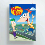 Onyourcases Phineas and Ferb Art Custom Poster New Silk Poster Wall Decor Home Decoration Wall Art Satin Silky Decorative Wallpaper Personalized Wall Hanging 20x14 Inch 24x35 Inch Poster