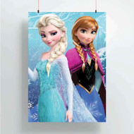Onyourcases Princess Anna and Elsa Disney Frozen Custom Poster New Silk Poster Wall Decor Home Decoration Wall Art Satin Silky Decorative Wallpaper Personalized Wall Hanging 20x14 Inch 24x35 Inch Poster