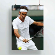 Onyourcases Roger Federer Tennis Custom Poster New Silk Poster Wall Decor Home Decoration Wall Art Satin Silky Decorative Wallpaper Personalized Wall Hanging 20x14 Inch 24x35 Inch Poster