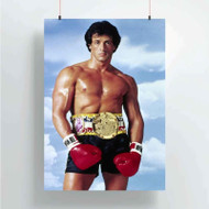 Onyourcases Sylvester Stallone Custom Poster New Silk Poster Wall Decor Home Decoration Wall Art Satin Silky Decorative Wallpaper Personalized Wall Hanging 20x14 Inch 24x35 Inch Poster