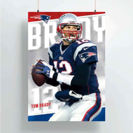Onyourcases Tom Brady New England Patriots Custom Poster New Silk Poster Wall Decor Home Decoration Wall Art Satin Silky Decorative Wallpaper Personalized Wall Hanging 20x14 Inch 24x35 Inch Poster
