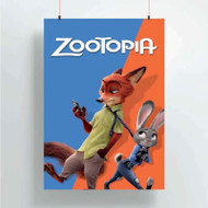 Onyourcases Zootopia Judy Hopps and Nick Wilde Disney Custom Poster New Silk Poster Wall Decor Home Decoration Wall Art Satin Silky Decorative Wallpaper Personalized Wall Hanging 20x14 Inch 24x35 Inch Poster