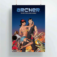 Onyourcases Archer Comic Custom Poster Art Silk Poster Wall Decor Home Decoration Wall Art Satin Silky Decorative Wallpaper Personalized Wall Hanging 20x14 Inch 24x35 Inch Poster