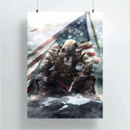 Onyourcases Assassin s Creed Connor Custom Poster Art Silk Poster Wall Decor Home Decoration Wall Art Satin Silky Decorative Wallpaper Personalized Wall Hanging 20x14 Inch 24x35 Inch Poster