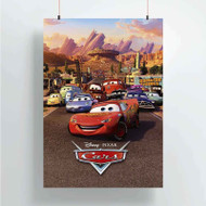 Onyourcases Disney Pixar Cars Custom Poster Art Silk Poster Wall Decor Home Decoration Wall Art Satin Silky Decorative Wallpaper Personalized Wall Hanging 20x14 Inch 24x35 Inch Poster