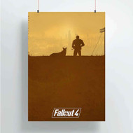 Onyourcases Fallout 4 With Dog Custom Poster Art Silk Poster Wall Decor Home Decoration Wall Art Satin Silky Decorative Wallpaper Personalized Wall Hanging 20x14 Inch 24x35 Inch Poster