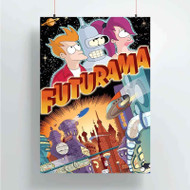 Onyourcases Futurama Cartoon Custom Poster Art Silk Poster Wall Decor Home Decoration Wall Art Satin Silky Decorative Wallpaper Personalized Wall Hanging 20x14 Inch 24x35 Inch Poster