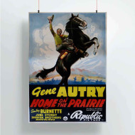 Onyourcases Gene Autry Home on The Prairie Custom Poster Art Silk Poster Wall Decor Home Decoration Wall Art Satin Silky Decorative Wallpaper Personalized Wall Hanging 20x14 Inch 24x35 Inch Poster